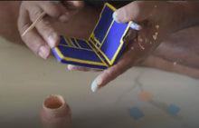 Load and play video in Gallery viewer, Satyanarayanji painting the forms on Kavad