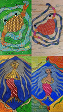 Load image into Gallery viewer, Some works created by participants during the Gond S2 workshop