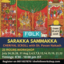 Load image into Gallery viewer, SARAKKA SAMAKKA Cheriyal Scroll 2x4 ft
