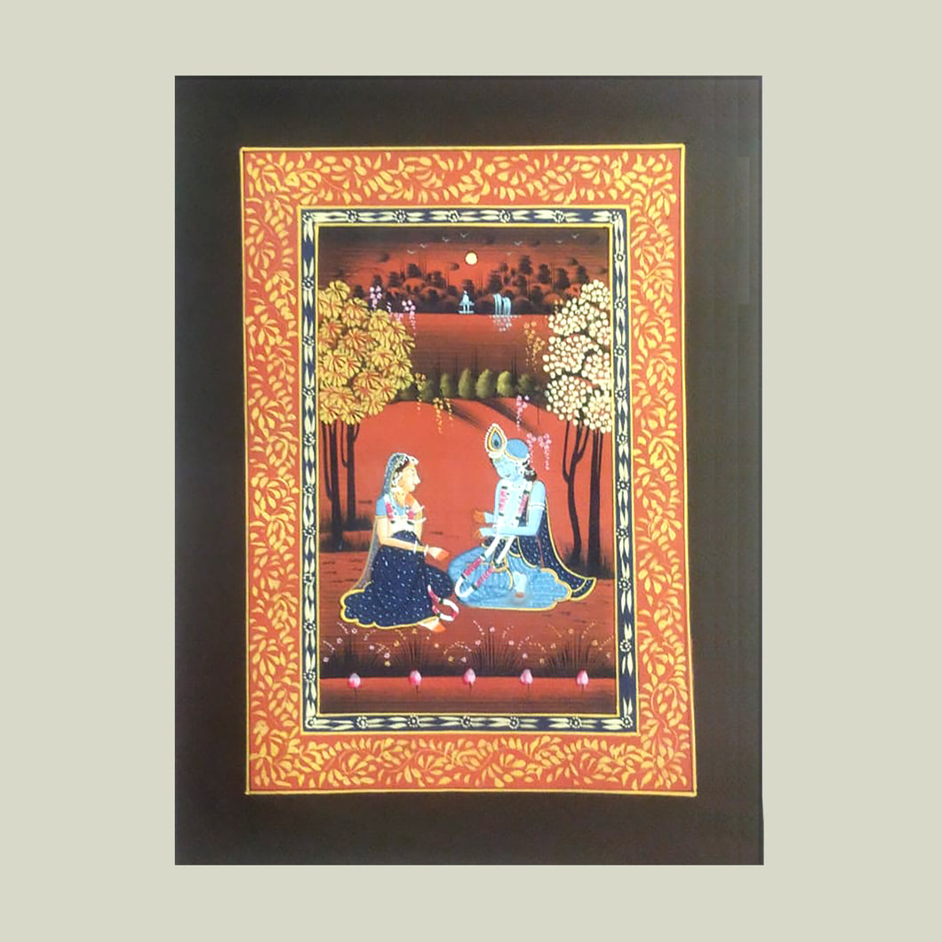 Rajasthan Miniature - Radha Krishna 9