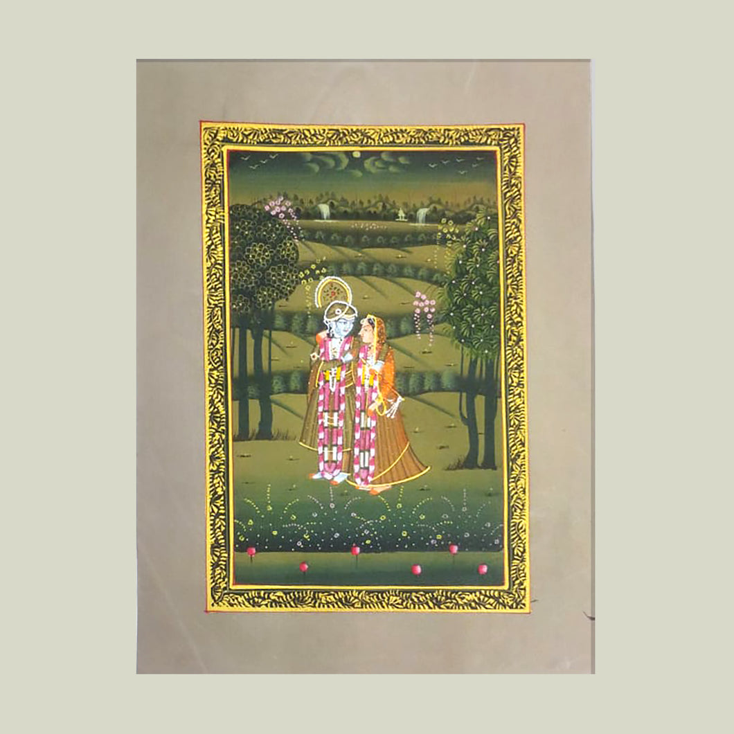 Rajasthan Miniature - Radha Krishna 34