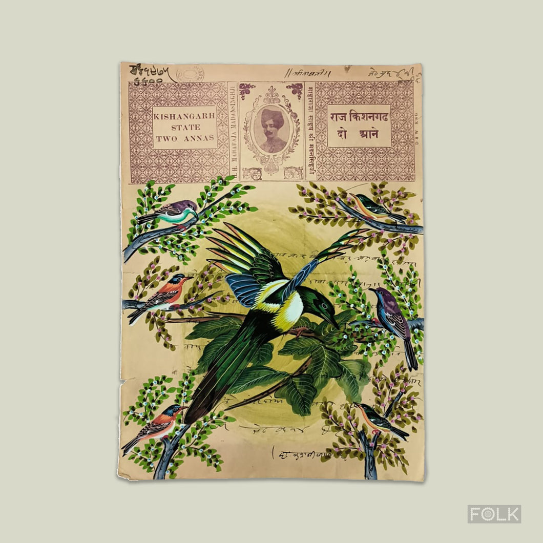 Authentic Vintage Royal Court Stamp Paper - Birds 3