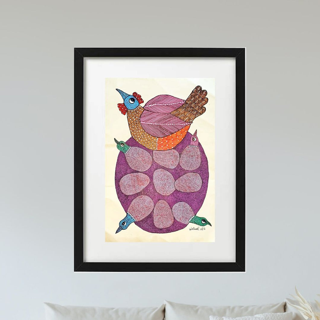 Chicks and Mom-Gond