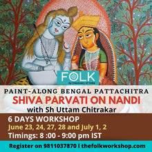 Load image into Gallery viewer, Shiva Parvati Bengal Pattachitra self paced workshop
